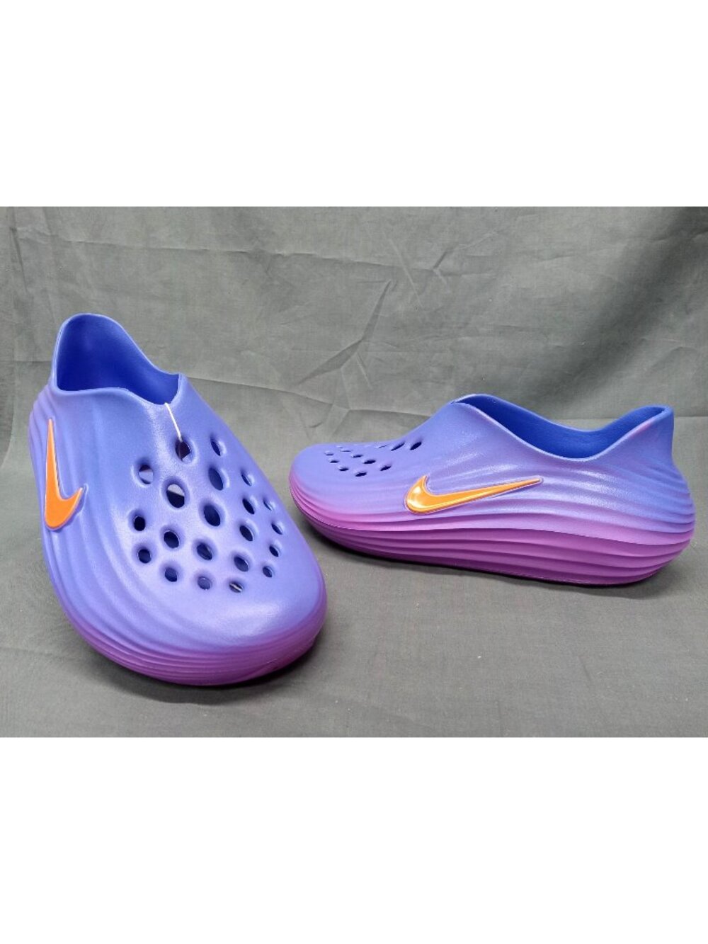 Nike ReactX Rejuven8 (GS) Slip-On Medium Blue Turf Orange Boys Size 4 NEW NO BOX